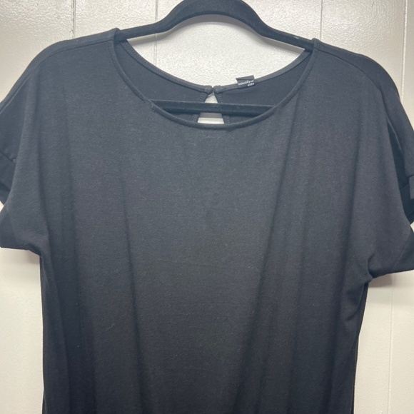 Anrabess Women's Short Sleeve Black Romper Size Large Side Pockets Stretch - Picture 3 of 13